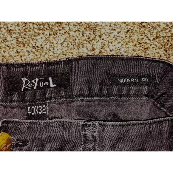 ReFuel Men's Modern Fit Style Skinny Jeans Size 40x32 Pants Gray Ribbed Cool - Picture 3 of 7